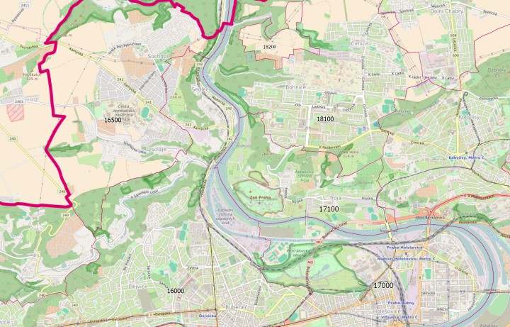 The map of Prague provides a more detailed view of Prague and its close surroundings.