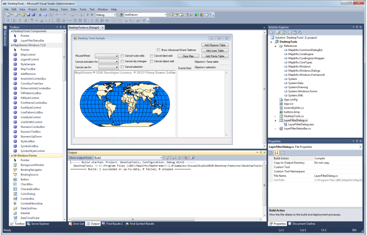MapInfo MapXtreme pro .Net Visual Studio Projekt